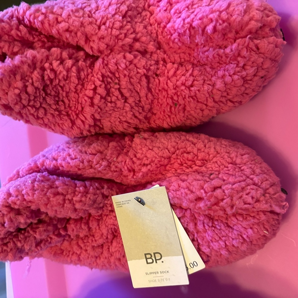 bp. Pink Sherpa Slipper Socks